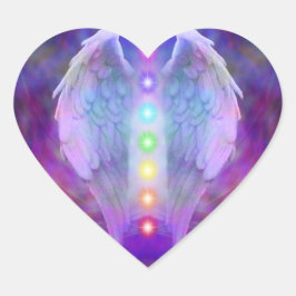 Adesivo Coração chakra, anjo, curador, curando de deus, anjos, amo