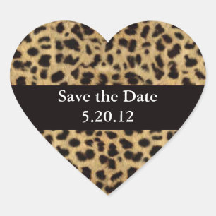 Adesivo Coração Cheetah