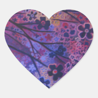 Adesivo Coração Cheio Bloqueio, Cereja Flor Produtos de Arte de Ár