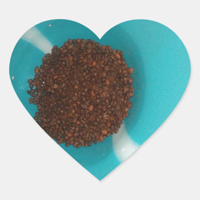 Adesivo Coração Cheiro de café (Frente)