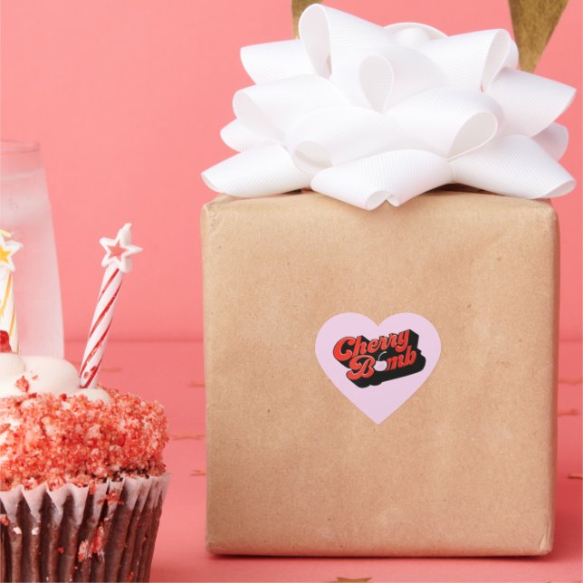 Adesivo Coração Cherry Bomb Star Sticker (Festa)