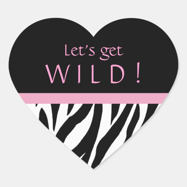 Adesivo Coração Chic Zebra Stickers (Frente)