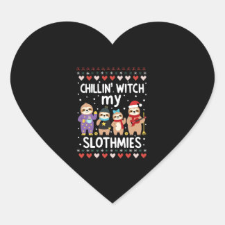Adesivo Coração Chillin Com Meus Slothmies Engraçado Sloth Ugly Ch