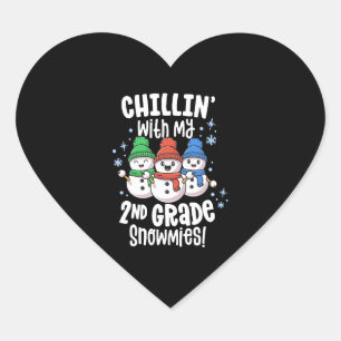 Adesivo Coração Chillin Com Minha Professora De Camisa De segundo