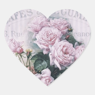 Adesivo Coração chique, dissociação, vitoriano, chic francês, p