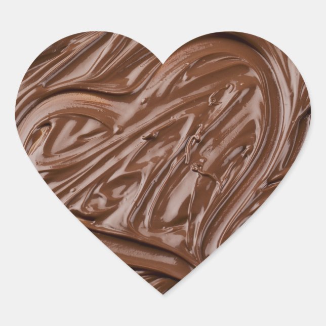 Adesivo Coração chocolate adorável (Frente)