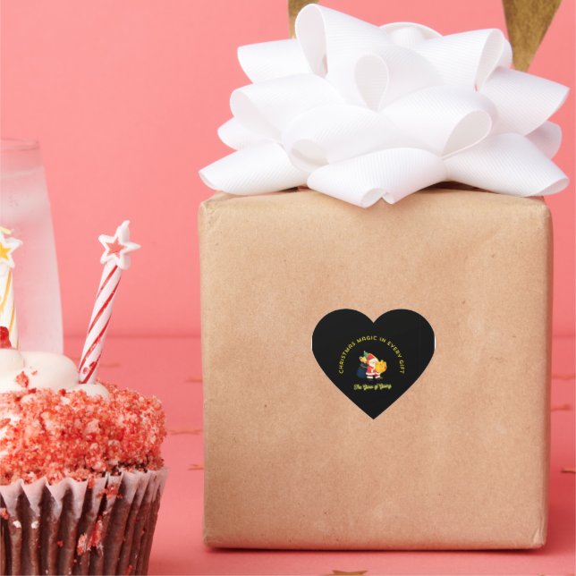 Adesivo Coração Christmas Magic in Every Gift (Festa)