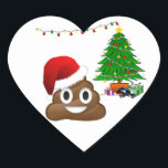 Adesivo Coração christmas poo emoji<br><div class="desc">vazio verde-vermelho minimalista - "christmas emoji" "poop emoji" "poo emoji" "xmas emoji" emoji "engraçado christmas" "engraçado emoji" "christmas tree emoji" "christmas tree" emoticon xmas único feriados "verde-vermelho"</div>
