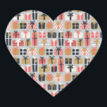 Adesivo Coração christmas presents stickers<br><div class="desc">o natal apresenta adesivos. E não se esqueça de que você pode personalizar seu pedido</div>