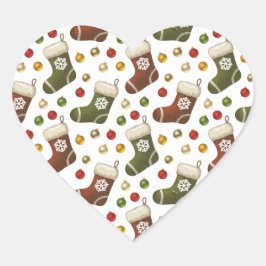 Adesivo Coração Christmas Wreaths