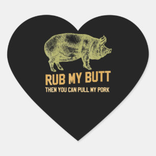 Adesivo Coração CHURRASCO  CHURRASCO Grill Pork Engraçada Id Fuma