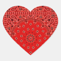 CHURRASCO Red Paisley Western Bandana Scarf Impres