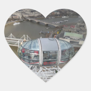 Adesivo Coração City View da London Eye Heart Sticker