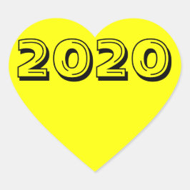Adesivo Coração Classe de 2020 Yellow Heart Sticker by Janz