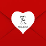 Adesivo Coração Clássico Limpar Salve a data Anúncio de casamento<br><div class="desc">Apresentando o nosso "Clássico Limpo Salve a Data do Anúncio de Casamento Cardíaco", um símbolo eterno de amor e pureza. Com seu design e forma cardíaca limpos, esse adesivo expele simplicidade e charme. A sua estética clássica faz dela uma adição versátil a qualquer tema de casamento, enquanto seu símbolo sincero...</div>