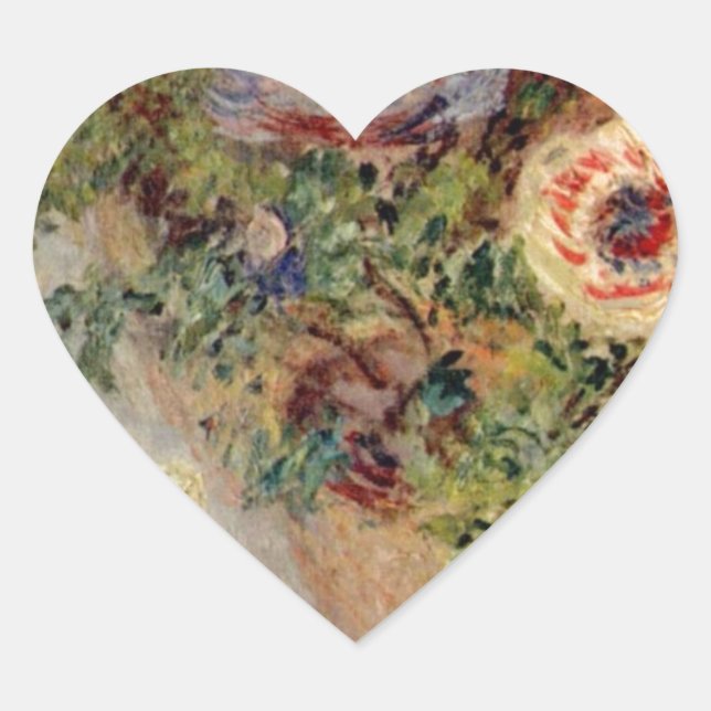 Adesivo Coração Claude Monet - Vida Estática com Presentes de Dest (Frente)