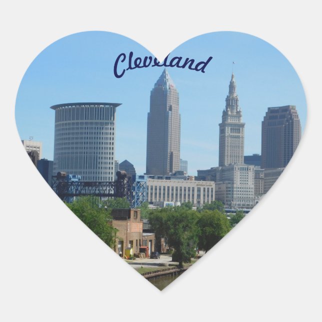 Adesivo Coração Cleveland River View Sticker (Frente)