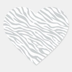 Adesivo Coração Clique mágico das listras da zebra para