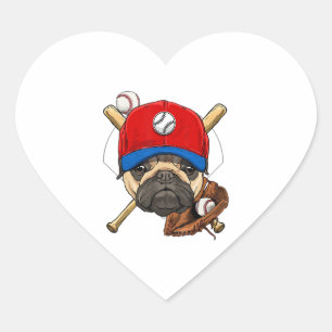 Adesivo Coração Coach Pug Dog Lover Pug Mãe
