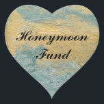 Adesivo Coração Cobre Turquoise Honeymoon<br><div class="desc">Corpo Turquesa de Lua de Honestidade de Cobre.</div>