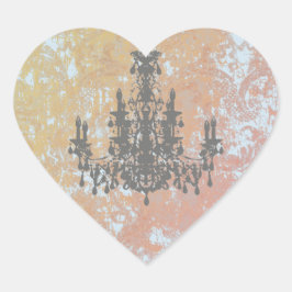 Adesivo Coração Coco Chandelier - ALTERAR COR / FORMA / TAMANHO