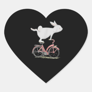 Adesivo Coração Coelho Bonito Na Bicicleta De Ciclo De Bicicleta