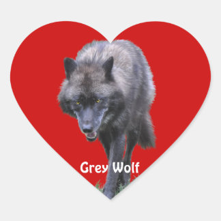 Adesivo Coração Coleção de cinzas WOLF Wildlife Heart Sticker