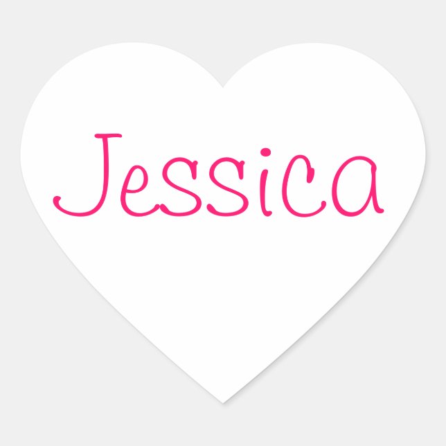 Adesivo Coração Coleção de nomes (Frente)