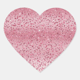 Adesivo Coração Colher-Leopardo Rosa-Rosa