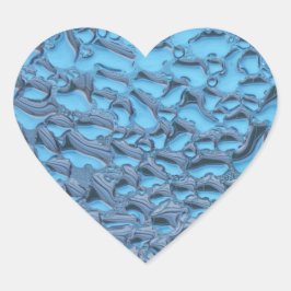 Adesivo Coração Colírio suave em vidro azul