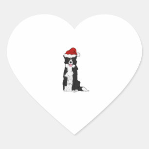 Adesivo Coração Collie 1 da Fronteira de Natal