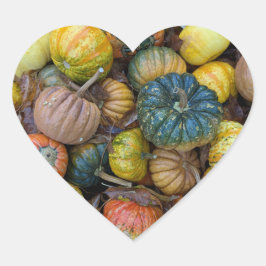 Adesivo Coração Colorful Pumpkin Stickers