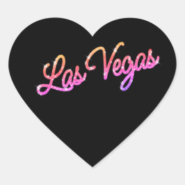 Adesivo Coração Colorida Las Vegas Sparkles Sticker