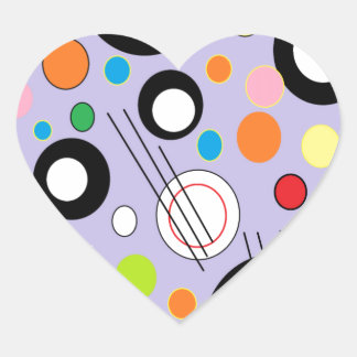 Adesivo Coração Colorida Lilac