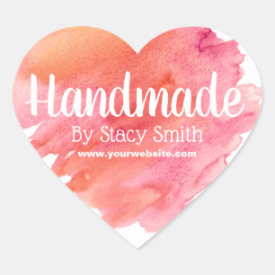 Adesivo Coração Colorida Summer Sunset Watercolor