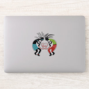 Adesivo Coração colorido do amor de Kokopelli