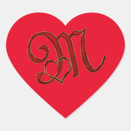 Adesivo Coração com carta