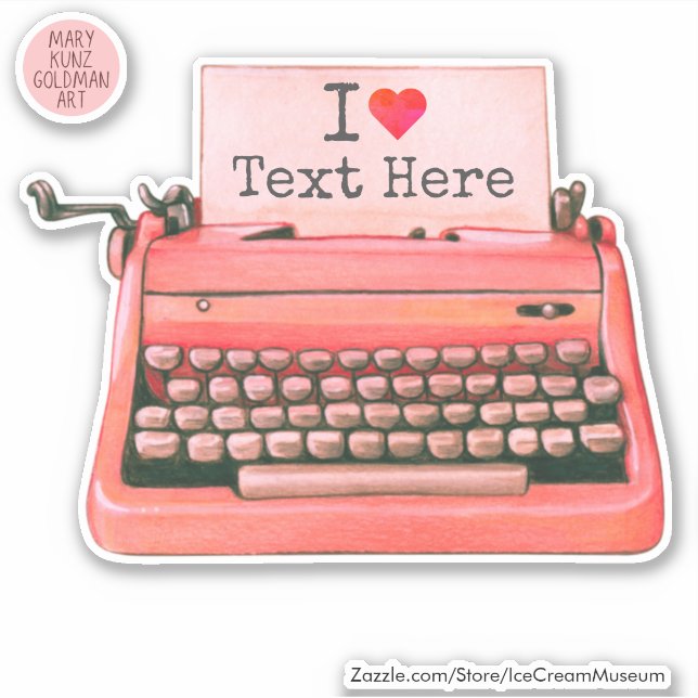 Adesivo Coração com Máquina de Digitalização de Namorados  (Frente)