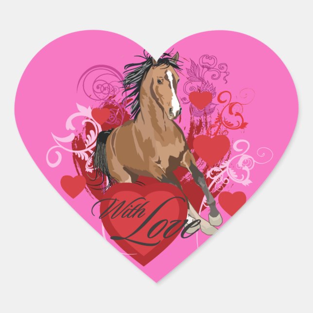 Adesivo Coração Com o Love Sticker (Frente)