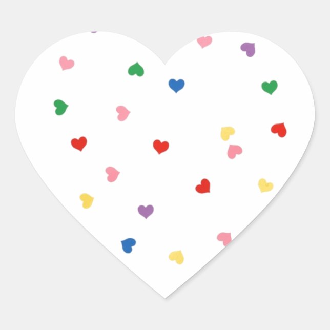 Adesivo Coração com pequenos corações (Frente)