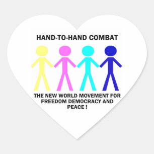 ADESIVO CORAÇÃO COMBATE DE HAND-T0-HAND…