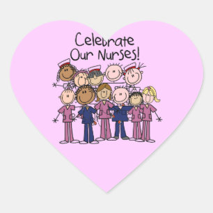 Adesivo Coração Comemore nossas enfermeiras