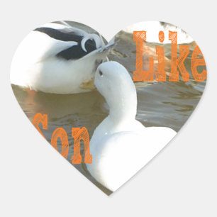 Adesivo Coração Como Pai Como Filho.