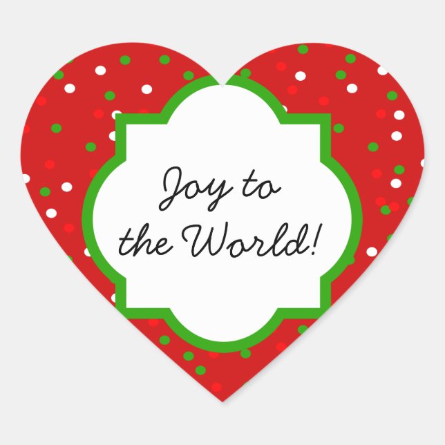 Adesivo Coração Confetti de Natal Sprinkles Cinnamon Vermelho Quen (Frente)