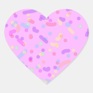 Adesivo Coração Confetti Stickers