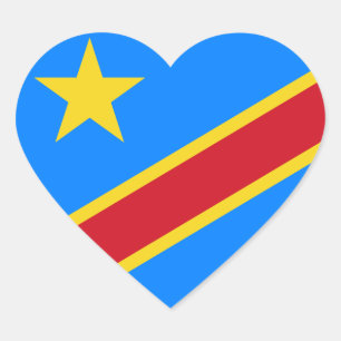 Adesivo Coração Congo democrático