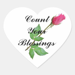 ADESIVO CORAÇÃO CONTE SEU BLESSINGS-STICKER
