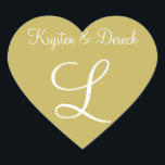 Adesivo Coração Convidados para Carta Personalizada Dourada de Veg<br><div class="desc">Convidar Selos para Monogramas de Casamento - Especialistas em Casamento ponderam normalmente: qual é a taxa de monograma de Selos? Estes selos de convite personalizados para monogramas são perfeitos para o obrigado de vocês monogramas de casamento, além de outros pacotes de convite para casamento. - Selos Para Convites - Convidados...</div>