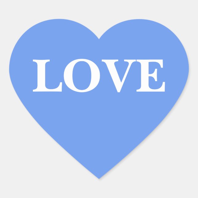 Adesivo Coração convite de casamento Cornflower Blue (Frente)