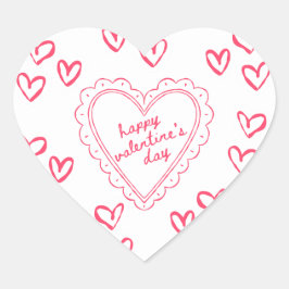 Adesivo Coração Convite Galentine’s Day Feminino para Amigas